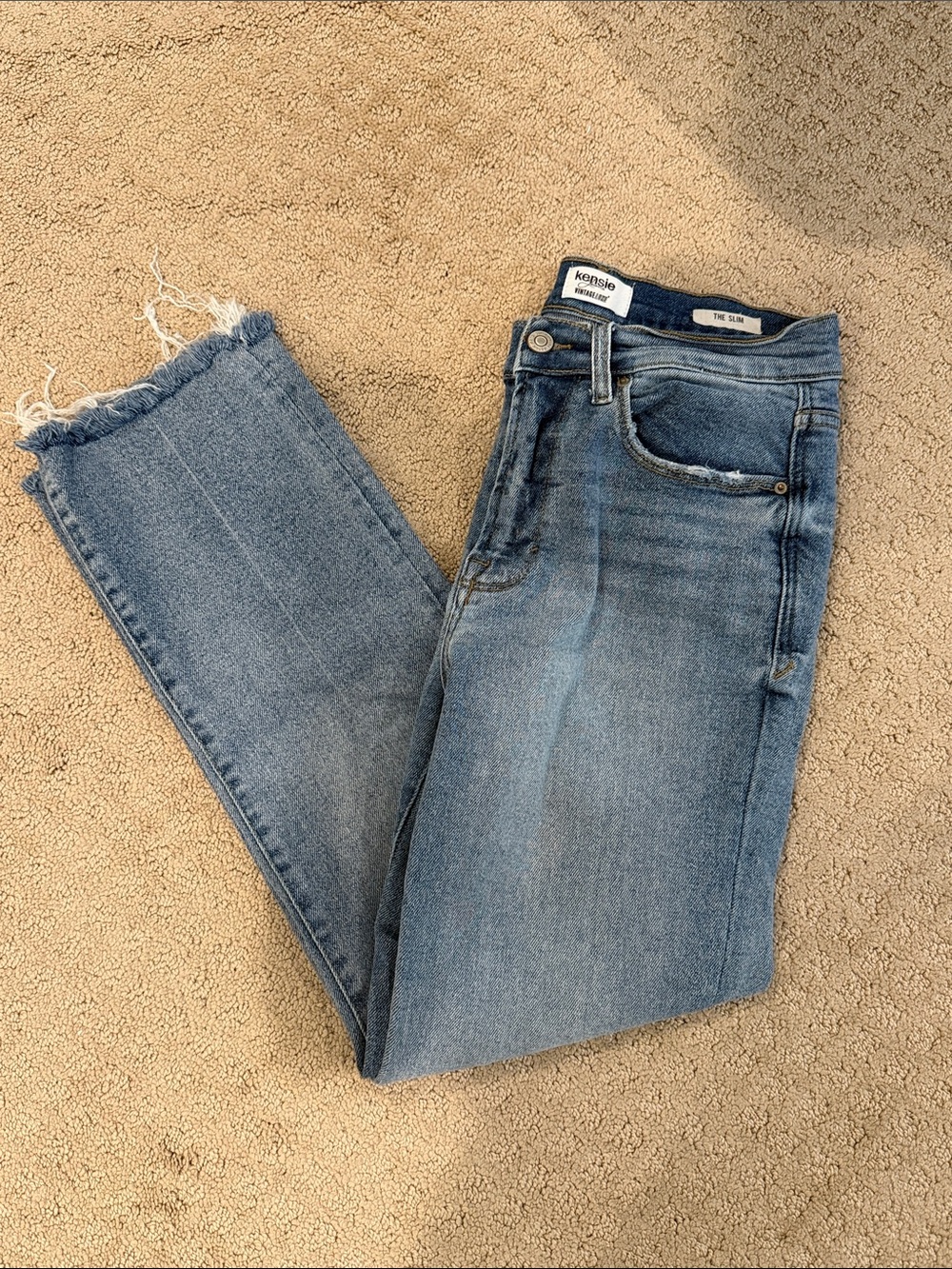 Kensie Slim High-Rise Ankle Jeans in Light Blue Wash